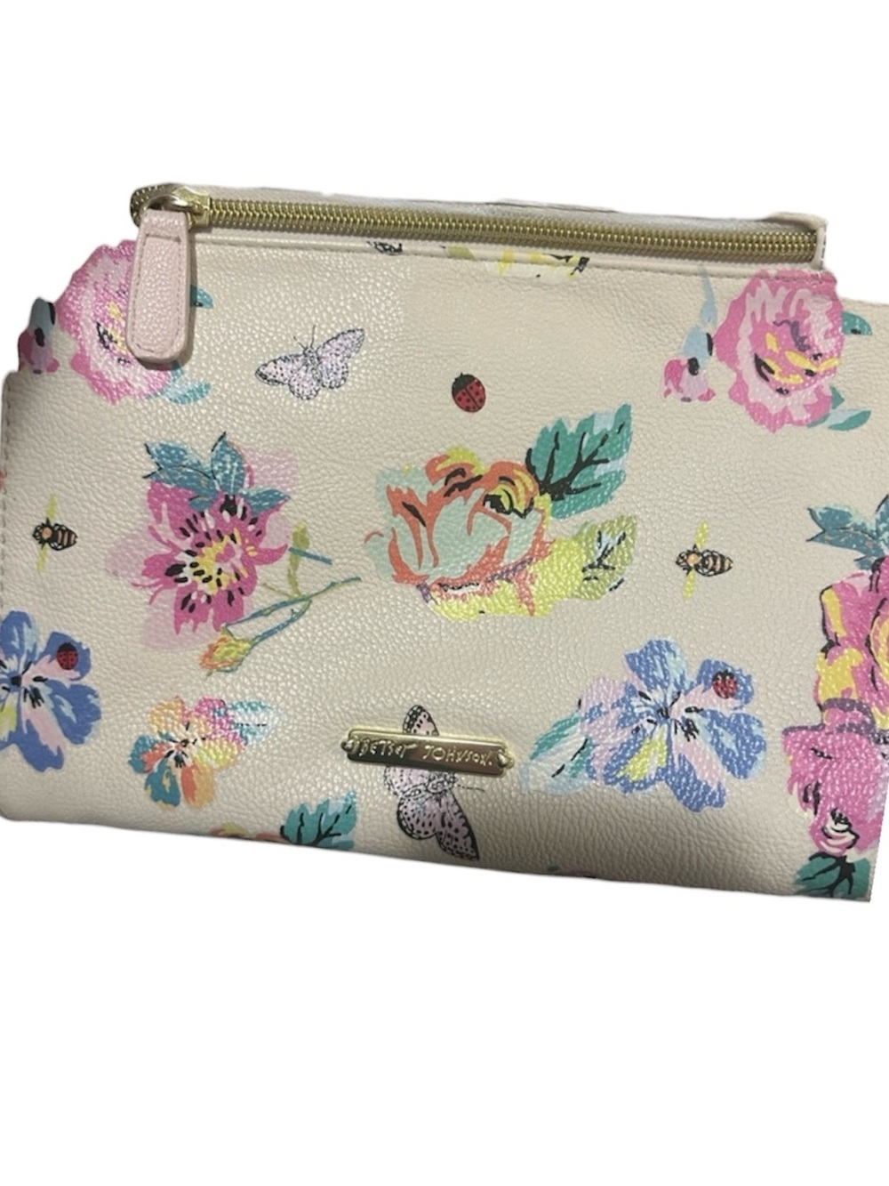 Betsey Johnson Pink Floral Bow Crossbody Bag Like new - Picture 7 of 9